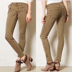 Anthropologie Pilcro Serif Zip Moto Jeans